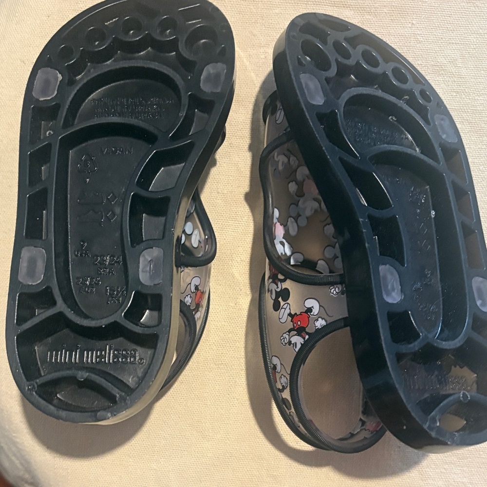 Mini Melissa Disney Mickey Mouse Kids Sandals - Black and Red - Picture 5 of 6